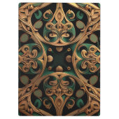 Green Bronze Ornamental Pset Decoration Klembord (Achterkant)