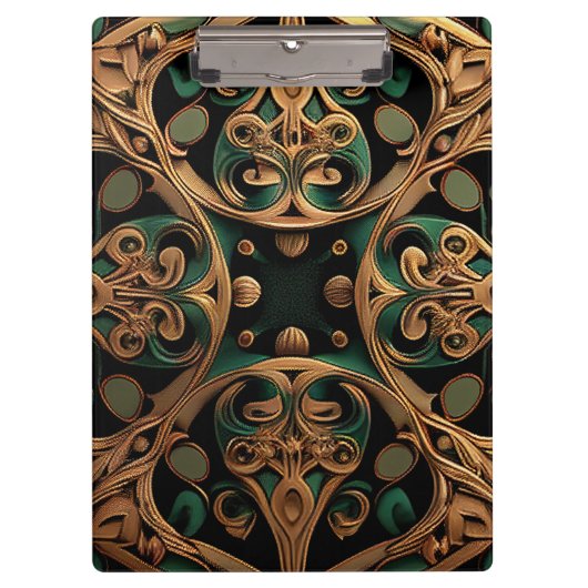 Green Bronze Ornamental Pset Decoration Klembord (Voorkant)