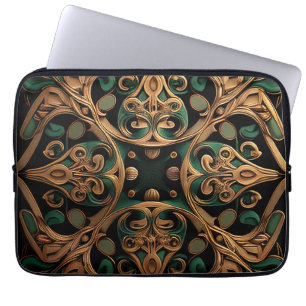 Green Bronze Ornamental Pset Decoration Laptop Sleeve
