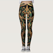 Green Bronze Ornamental Pset Decoration Leggings (Voorkant)