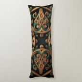 Green Bronze Ornamental Pset Decoration Lichaamskussen (Achterkant (Verticaal))