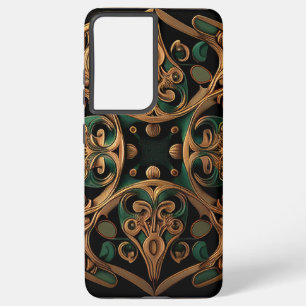 Green Bronze Ornamental Pset Decoration Samsung Galaxy Hoesje