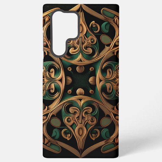 Green Bronze Ornamental Pset Decoration Samsung Galaxy Hoesje (Achterkant)