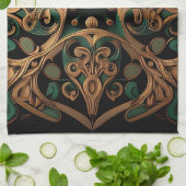 Green Bronze Ornamental Pset Decoration Theedoek (Gevouwen)