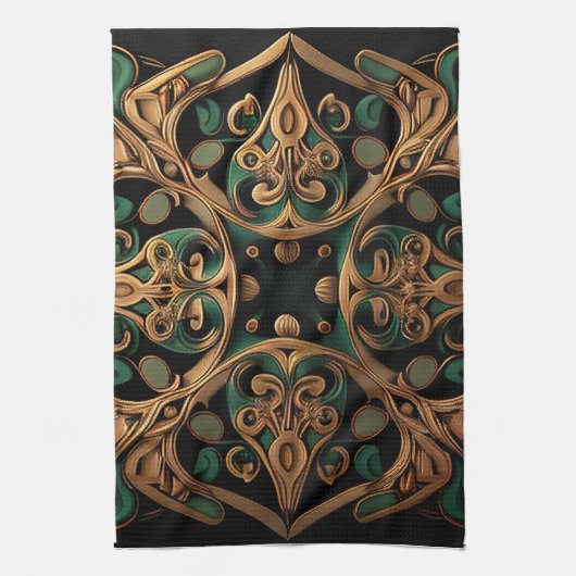 Green Bronze Ornamental Pset Decoration Theedoek (Verticaal)