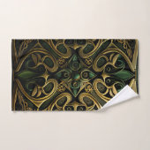 Green Bronze Ornamental Pset Decorting Pattern Bad Handdoek (Handdoek)