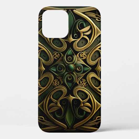 Green Bronze Ornamental Pset Decorting Pattern Case-Mate iPhone Case (Achterkant)
