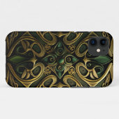 Green Bronze Ornamental Pset Decorting Pattern Case-Mate iPhone Case (Achterkant (horizontaal))