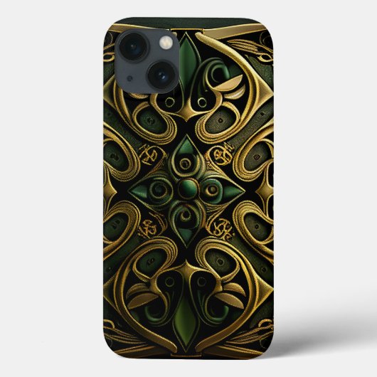 Green Bronze Ornamental Pset Decorting Pattern Case-Mate iPhone Case (Achterkant)