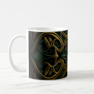 Green Bronze Ornamental Pset Decorting Pattern Koffiemok