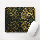 Green Bronze Ornamental Pset Decorting Pattern Muismat (Met muis)