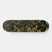 Green Bronze Ornamental Pset Decorting Pattern Persoonlijk Skateboard (Horizontaal)