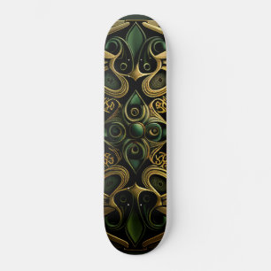 Green Bronze Ornamental Pset Decorting Pattern Persoonlijk Skateboard