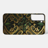 Green Bronze Ornamental Pset Decorting Pattern Samsung Galaxy Hoesje (Achterkant horizontaal)
