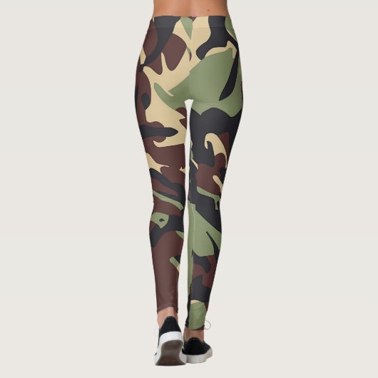 Green Brown Camou Leggings (Achterkant)
