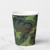 Green Brown Camouflage Papieren Bekers (Achterkant)