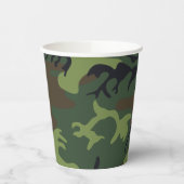 Green Brown Camouflage Papieren Bekers (Links)
