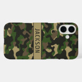 Green Brown Camouflage Personalized Case-Mate iPhone Case (Achterkant (horizontaal))
