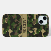 Green Brown Camouflage Personalized Case-Mate iPhone Case (Achterkant (horizontaal))
