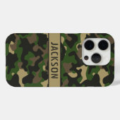 Green Brown Camouflage Personalized Case-Mate iPhone Case (Achterkant (horizontaal))