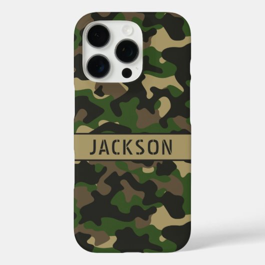 Green Brown Camouflage Personalized Case-Mate iPhone Case (Achterkant)