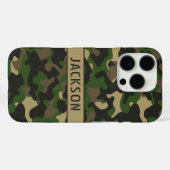 Green Brown Camouflage Personalized Case-Mate iPhone Case (Achterkant (horizontaal))