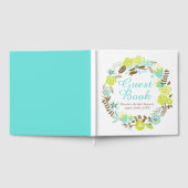 Green & Brown Floral Wreath Bridal Shower  Gastenboek (Volledig)
