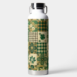 GREEN & BROWN IRISH SHAMROCKS & PLAID PATTERNS WATERFLES