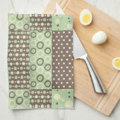 Green Brown Kitchen Hand Towel Theedoek (Quarter Fold)