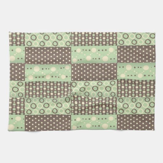 Green Brown Kitchen Hand Towel Theedoek (Horizontaal)