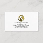 Green Brown Layers Handyman Motif Hammer Logo Visitekaartje (Achterkant)