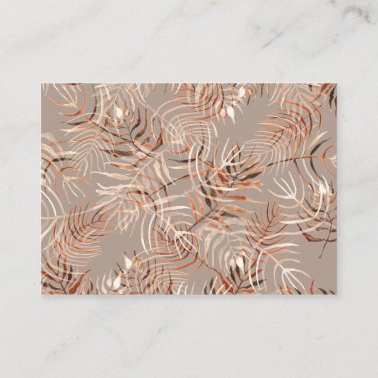 Green Brown Monstera Leaf Advieskaart (Achterkant)