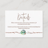 Green Brown Monstera Leaf Advieskaart (Voorkant)