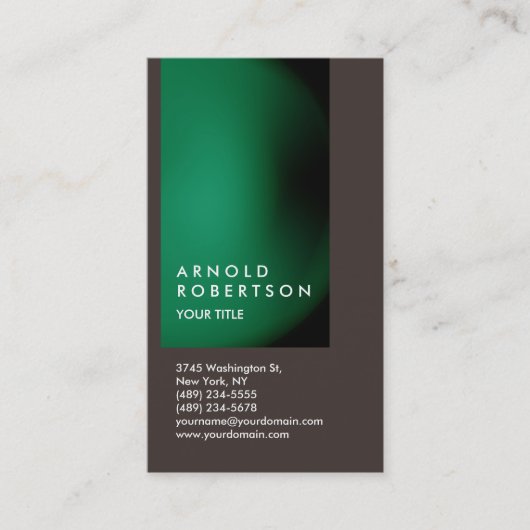 Green Brown past professioneel Visitekaartje aan (Voorkant)