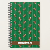 Green Brown Personalized Football Themed 2026 Planner (Voorkant)