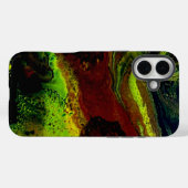 Green Brown pouring colour Case-Mate iPhone Case (Achterkant (horizontaal))