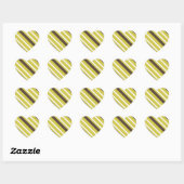 Green Brown Striped Patroon Hart Sticker (Vel)