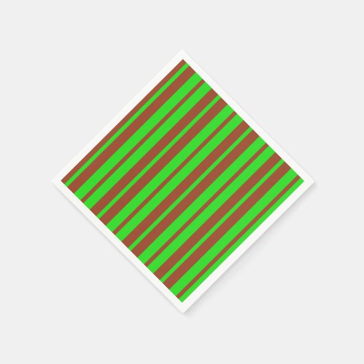 Green Brown Stylish Stripes Pattern Design  Servet (Hoek)