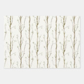 Green Brown Tree Inpakpapier Vel (Voorkant 3)