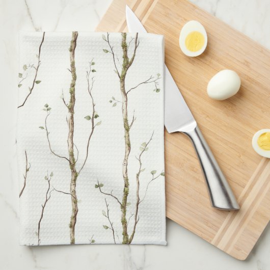 Green Brown Trees   Theedoek (Quarter Fold)