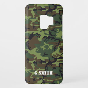 Green Brown Woodland Camouflage. Camo je Case-Mate Samsung Galaxy S9 Hoesje