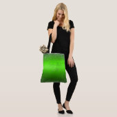 Green Brushed Metal Glitter Monogram Eenvoudig | Tote Bag (Op model)