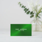 Green Brushed Metal Sheen Visitekaartje (Staand voorkant)