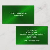 Green Brushed Metal Sheen Visitekaartje (Voorkant / Achterkant)