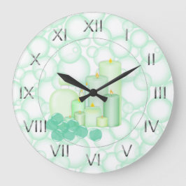 Green Bubble Candle Bathroom Grote Klok