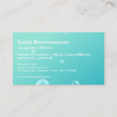 Green BUBBLE Wasserijreiniging Visitekaartje (Achterkant)