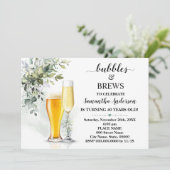 Green Bubbles en Brews Volwassenen Verjaardag Kaart (Staand voorkant)