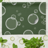 Green Bubbles Kitchen Towel Home Decor Theedoek (Gevouwen)
