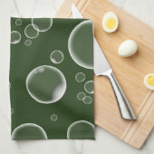 Green Bubbles Kitchen Towel Home Decor Theedoek (Quarter Fold)