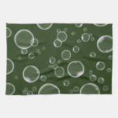 Green Bubbles Kitchen Towel Home Decor Theedoek (Horizontaal)